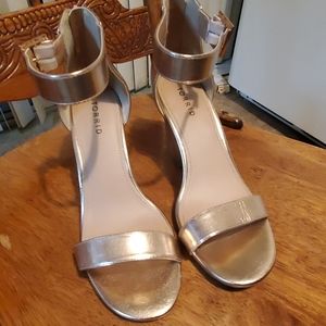 Size 9.5 cone hill rose gold heels
